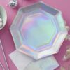 PAPER PLATES IRIDESCENT 8PCS - Image 2