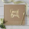 KRAFT GOLD FOILED WEDDING GUEST BOOK - Image 2