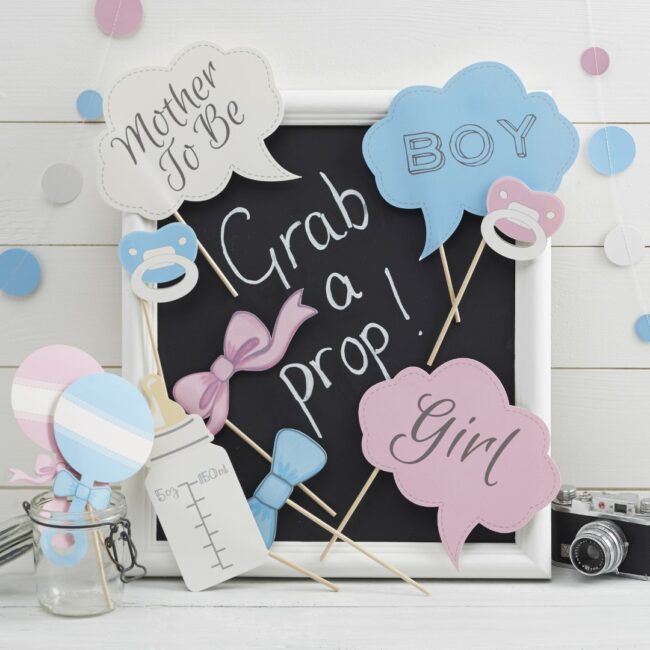 BABY PHOTO BOOTH PROPS - LITTLE LADY OR MINI MISTER - 10PCS
