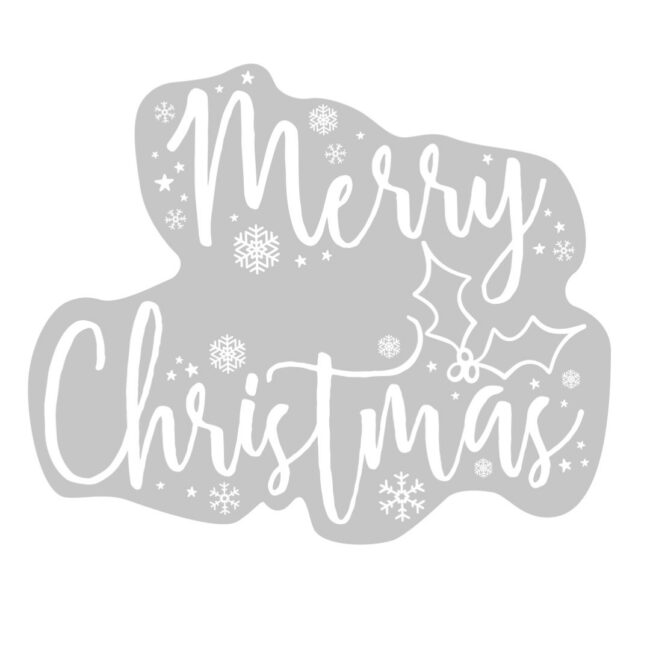 MERRY CHRISTMAS WINDOW STICKERS - 2PCS