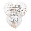 HELLO 50 BIRTHDAY BALLOONS - 5PCS
