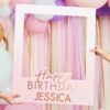 ROSE GOLD FOILED PERSONALISED HAPPY BIRTHDAY SELFIE PHOTO BOOTH FRAME - Image 2