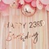 CUSTOMISABLE MILESTONE ROSE GOLD BIRTHDAY BANNER - Image 2