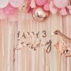 CUSTOMISABLE MILESTONE ROSE GOLD BIRTHDAY BANNER - Image 3