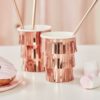 FRINGE ROSE GOLD PAPER CUPS - 8PCS - Image 2