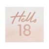 HELLO 18TH BIRTHDAY PARTY NAPKINS ROSE GOLD - 16PCS