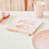 HELLO 40TH BIRTHDAY PARTY NAPKINS ROSE GOLD - 16PCS - Image 2