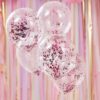 FOIL BALLOONS PINK CONFETTI 5PCS - Image 2