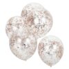 FOIL BALLOONS ROSE GOLD CONFETTI 12'' 5PCS