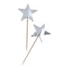 FOILED STAR CUPCAKE TOPPERS SILVER 5X11.5CM 10PCS