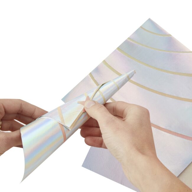 IRIDESCENT FOILED UNICORN HORN PAPER NAPKINS - 10PCS