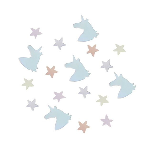 IRIDESCENT FOILED UNICORN AND STAR CONFETTI