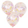 PASTEL STAR SHAPED CONFETTI BALLOONS - 5PCS