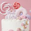 PINK GLITTER MAKE A WISH CANDLE - Image 2