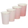 OMBRE PINK PAPER CUPS - 8PCS
