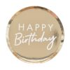 HAPPY BIRTHDAY PLATES GOLD FOILED 8PCS