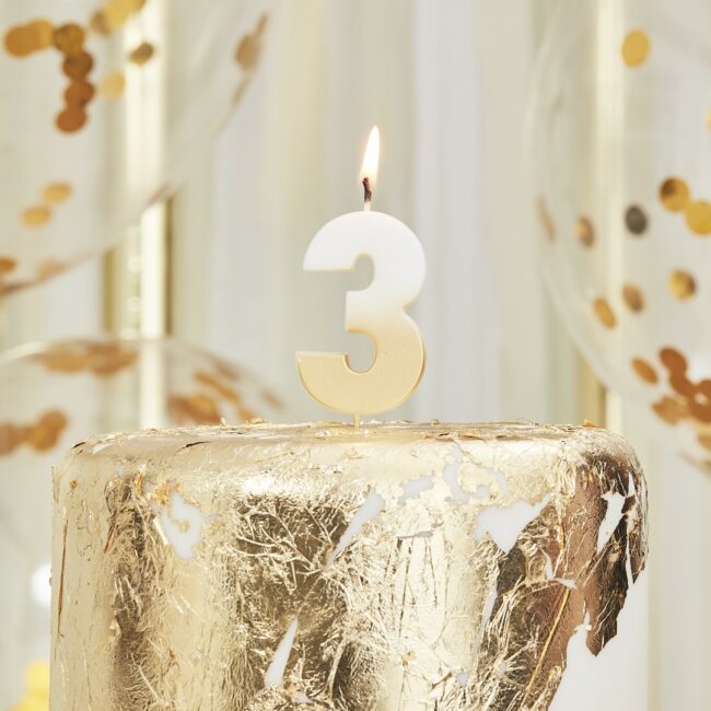 GOLD OMBRE NUMBER BIRTHDAY CANDLE - Image 4
