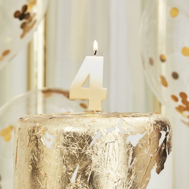 GOLD OMBRE NUMBER BIRTHDAY CANDLE - Image 5