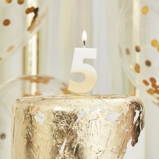 GOLD OMBRE NUMBER BIRTHDAY CANDLE - Image 6