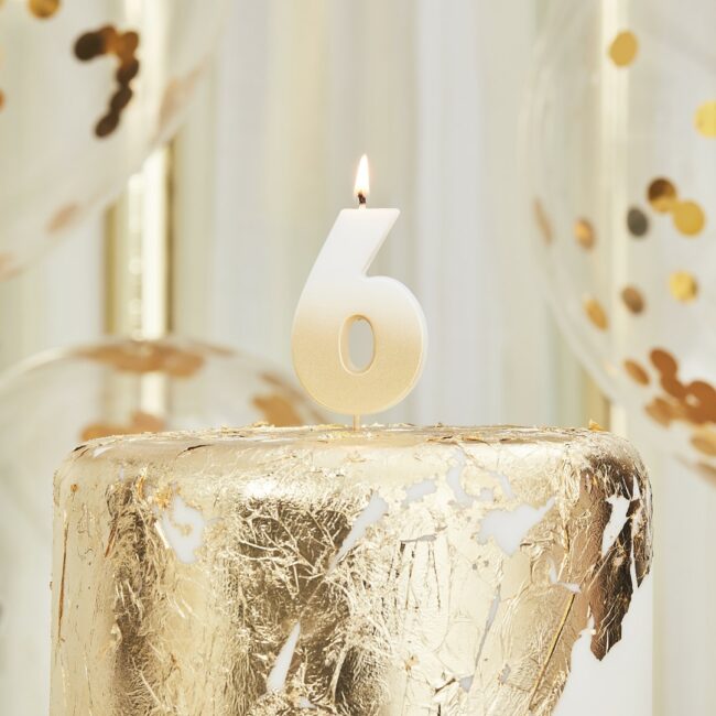 GOLD OMBRE NUMBER BIRTHDAY CANDLE - Image 7