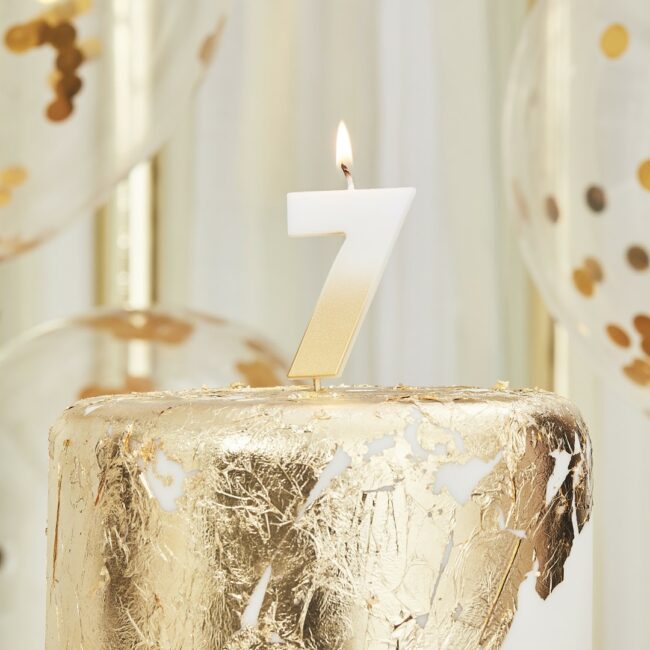 GOLD OMBRE NUMBER BIRTHDAY CANDLE - Image 8