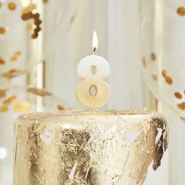 GOLD OMBRE NUMBER BIRTHDAY CANDLE - Image 9