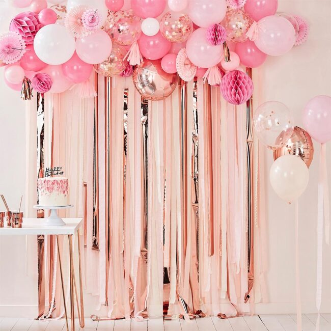 PAPER PLATES ROSE GOLD BALLOON SHAPED 24X29CM 8PCS - Image 3