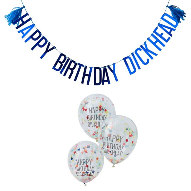 HAPPY BIRTHDAY DICKHEAD PARTY KIT
