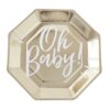 OH BABY! PAPER PLATES GOLD 8PCS