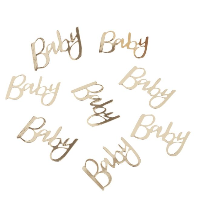 CONFETTI BABY SHOWER GOLD BABY 5X3.5CM 14G