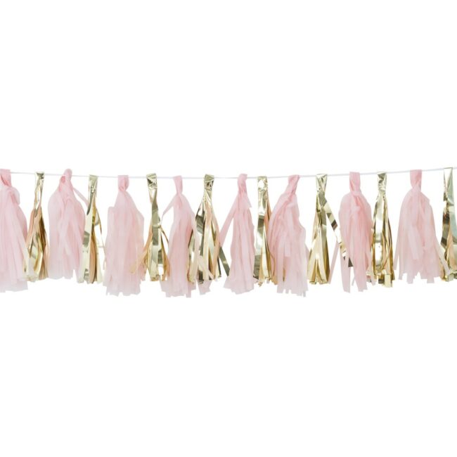 PINK AND GOLD TASSEL GARLAND