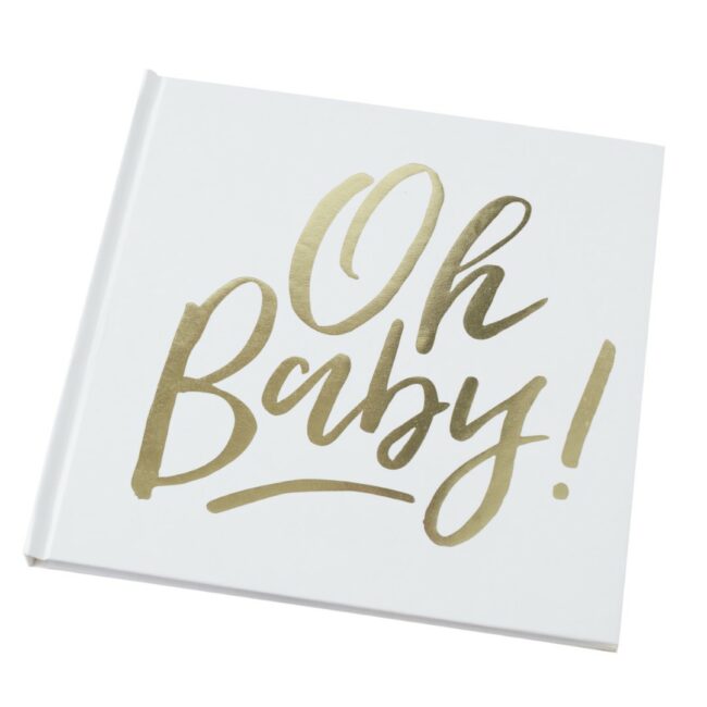 GOLD OH BABY! SHOWER GUEST BOOK