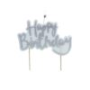 SILVER CANDLE HAPPY BIRTHDAY