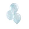 BLUE CONFETTI BALLOONS - 5PCS