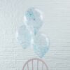 BLUE CONFETTI BALLOONS - 5PCS - Image 2