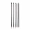 SILVER TALL CANDLES - 24PCS