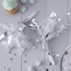 WHITE & SILVER FOIL PARTY HORNS - 10PCS - Image 2