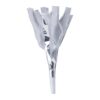 WHITE & SILVER FOIL PARTY HORNS - 10PCS
