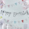 SILVER HAPPY BIRTHDAY BANNER - Image 2