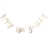 GOLD HAPPY 18TH BIRTHDAY BUNTING