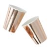 PAPER ROSE GOLD CUPS - 8PCS