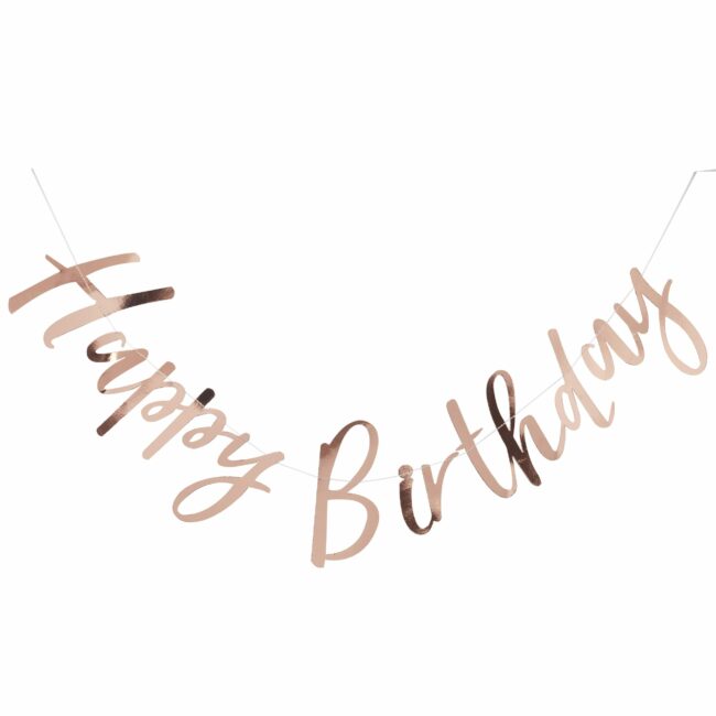 ROSE GOLD HAPPY BIRTHDAY BUNTING