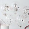 ROSE GOLD CONFETTI BALLOONS - 5PCS - Image 2