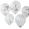 ROSE GOLD CONFETTI BALLOONS - 5PCS