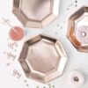 ROSE GOLD PAPER PLATES - 8PCS - Image 2