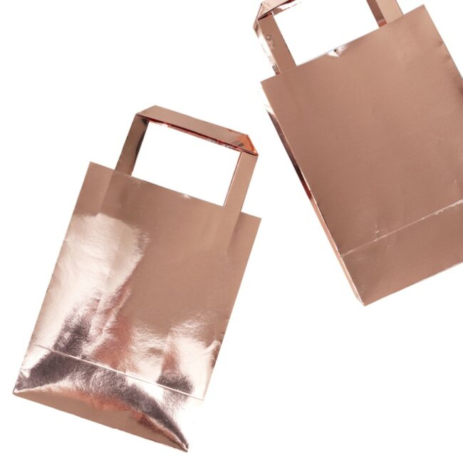 PARTY BAGS ROSE GOLD 5PCS