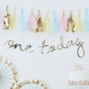 GOLD ONE TODAY FIRST BIRTHDAY BUNTING - Image 2