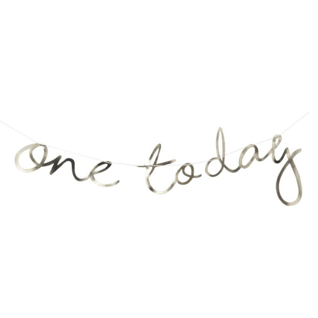 GOLD ONE TODAY FIRST BIRTHDAY BUNTING