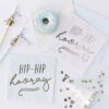 GOLD FOILED HIP HIP HOORAY PASTEL PAPER NAPKINS 16PCS - Image 2