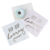 GOLD FOILED HIP HIP HOORAY PASTEL PAPER NAPKINS 16PCS